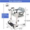 Transfer Wheelchair Electric Waterproof Lift Wheelchair, Lift Transfer Machine with 180 Split Seat and Bedpan, for Elderly and Disabled Lift Transfer Chair for Home view 2