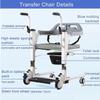 Transfer Wheelchair Electric Waterproof Lift Wheelchair, Lift Transfer Machine with 180 Split Seat and Bedpan, for Elderly and Disabled Lift Transfer Chair for Home view 3