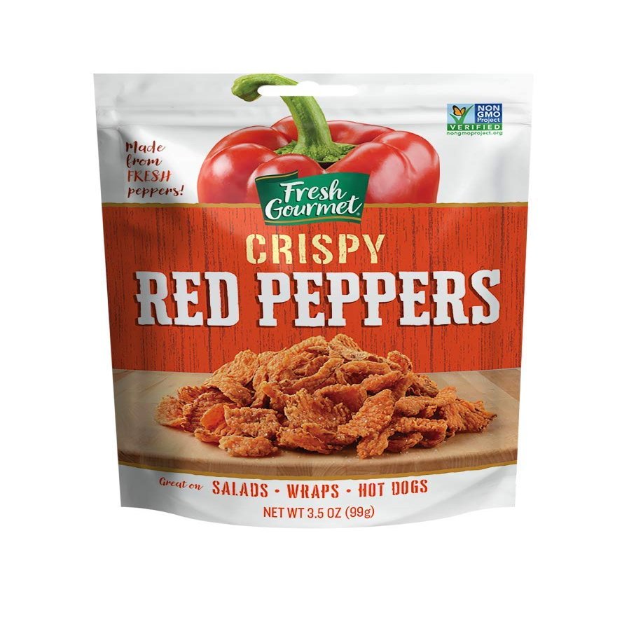 Fresh Gourmet Crispy Red Peppers Salad Topper, 3.5 Ounce (Pack of 5)