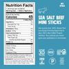 Chomps Snack Size Grass-Fed and Finished Sea Salt Beef Jerky Snack Sticks 0.5oz 24-Pack - Keto, Paleo, Whole30, 4g Lean Meat Protein, Gluten-Free, Zero Sugar Food, Non-GMO Chomplings view 2