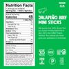 Chomps Snack Size Grass-Fed and Finished Jalapeo Beef Jerky Snack Sticks 0.5oz 24-Pack - Keto, Paleo, Whole30, 4g Lean Meat Protein, Gluten-Free, Zero Sugar Food, Non-GMO Chomplings view 2