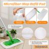 4 Pack Reusable Mop Refill Pad Suitable for Swiffer Sweeper Wet Mop,Strong Adsorption Power, Microfiber Mop Refills Pads,Dry Wet Pad Refills for 10-12 inch Sweeper Mops,Washable Duster Mopping Refills view 3