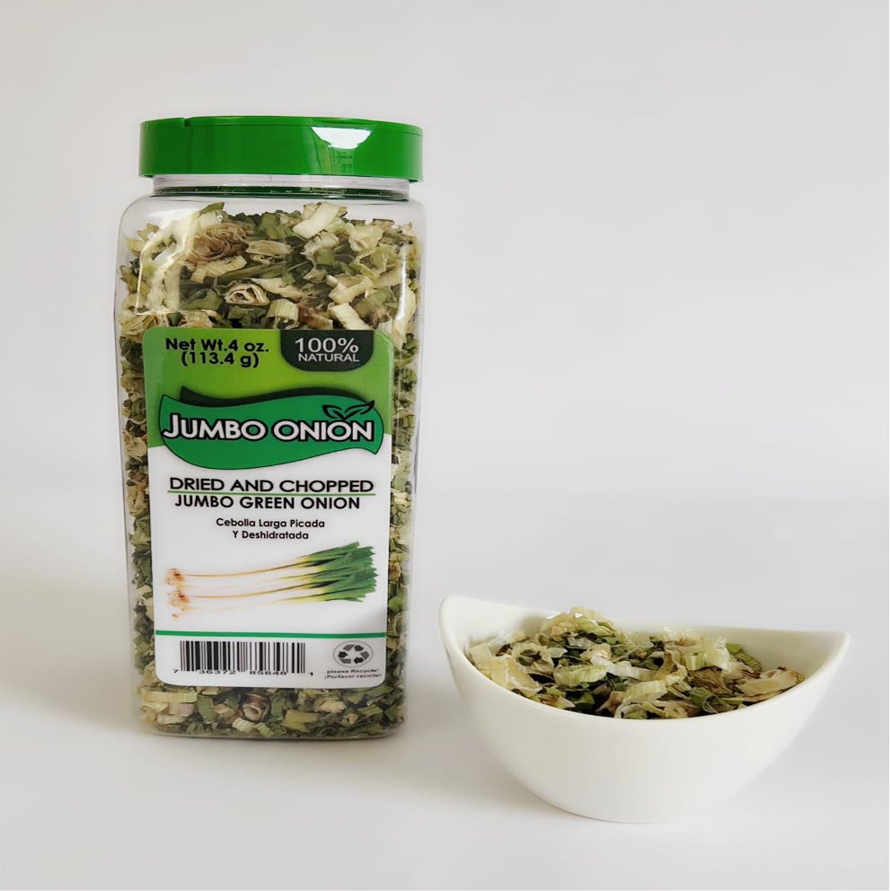 100% Chopped Jumbo Green Onions  Pure Colombian Onions, NO Fillers, NO Additives, Non-GMO, Gluten Free  4 Oz restaurant Jar  Long Shelf Life  Perfect for Grilling, Soups & Everyday Cooking.