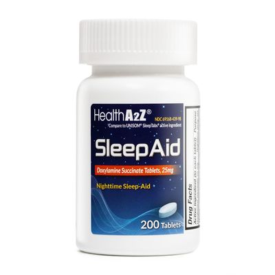 HealthA2Z Sleep Aid | Doxylamine Succinate 25mg | (200 Counts (Pack of 1))
