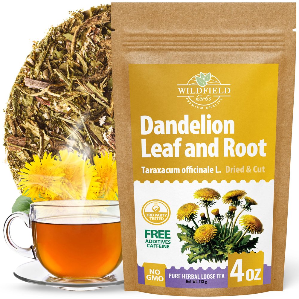 4 oz. Dandelion Leaf Root Tea Dandelion Tea Herbal (Taraxacum) - 113g Herbhojas Y Raz De Diente De Len