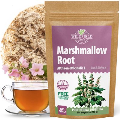 4 oz. Dried Marshmallow Root Tea Marshmallow Root Herb Herbal Tea (Althaea Officinalis) - 113g Herb Raz De Malvavisco