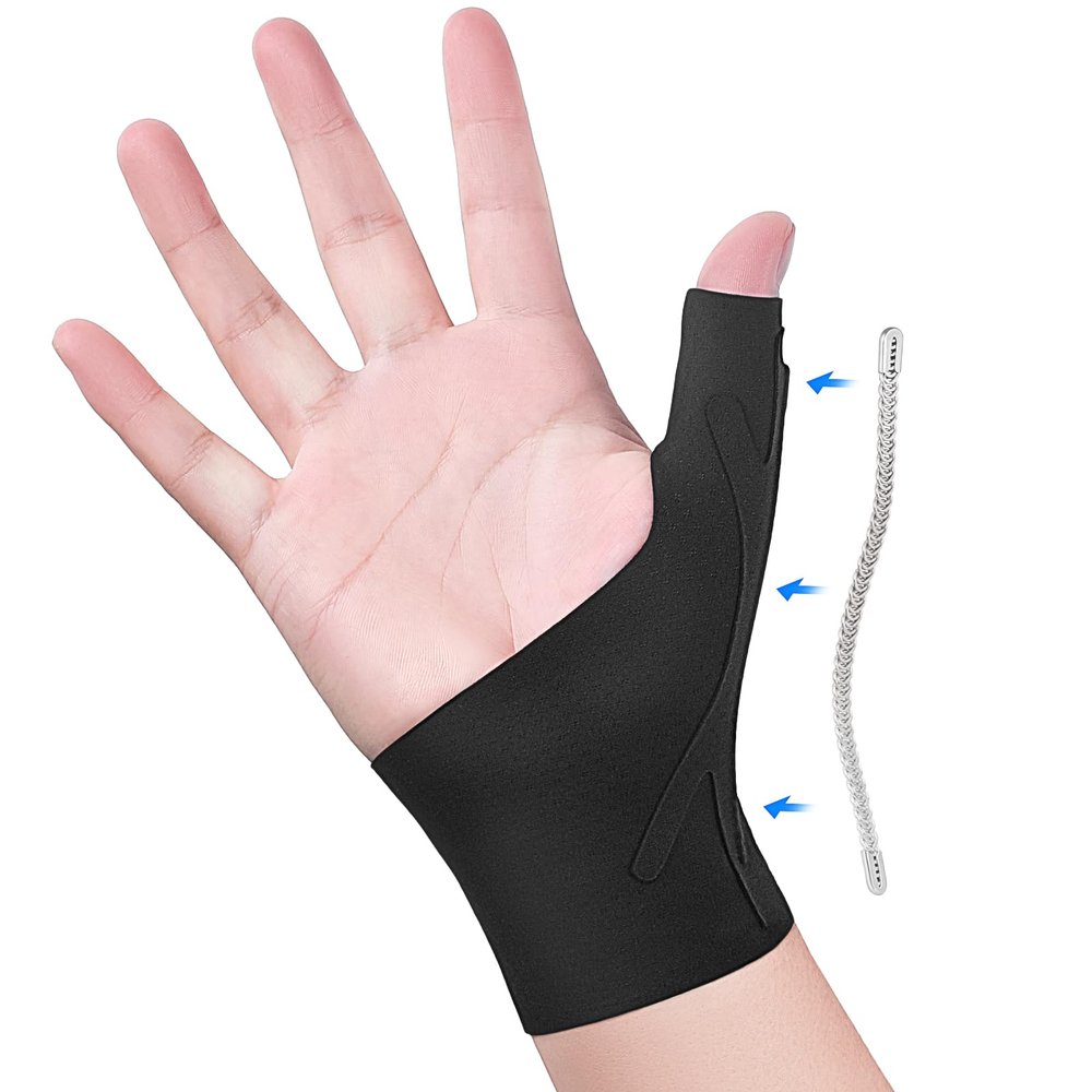 Thumb Wrist Brace Compression Stabilizer Thumb Support Spica Splint for Carpal Tunnel, Arthritis, Tendonitis and TFCC Pain Relief - Women & Men - Fits Left or Right Hand - Breathable, Soft Large