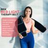 Red Light Infrared Therapy Belt: Pain Relief Device LED Red Light Therapy Lamp Near Body Large Pad Wrap with Timer Control for Back Shoulder Waist Muscle Black view 2