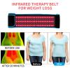 Red Light Infrared Therapy Belt: Pain Relief Device LED Red Light Therapy Lamp Near Body Large Pad Wrap with Timer Control for Back Shoulder Waist Muscle Black view 3