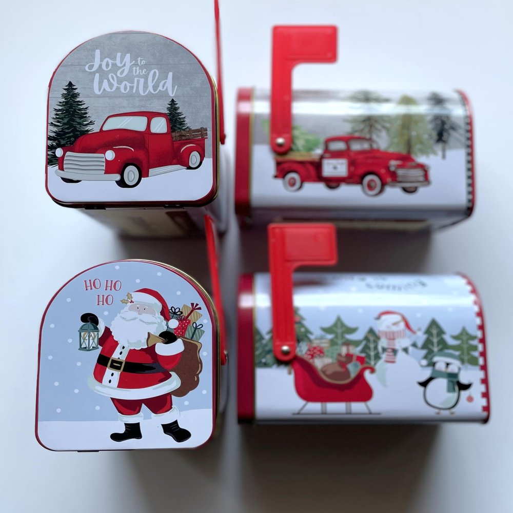 Eileen's Pralines Praline Bars 5 Pack Christmas Mailbox Tins