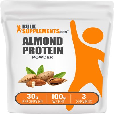 BulkSupplements.com Almond Protein Powder - Plant Based Protein, Almond Powder - Vegan, Gluten Free, & No Sugar, 30g per Serving, 100g (3.5 oz) (Pack of 1)