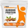 BulkSupplements.com Almond Protein Powder - Plant Based Protein, Almond Powder - Vegan, Gluten Free, & No Sugar, 30g per Serving, 100g (3.5 oz) (Pack of 1) view 1