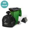 56 Gallon Black Trash Bags, 100 Count, 1.25 Mil Thick, For Commercial Kitchen, Warehouse, Office, Janitorial, Can Liners, Large Garbage Bags view 3
