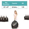 56 Gallon Black Trash Bags, 100 Count, 1.25 Mil Thick, For Commercial Kitchen, Warehouse, Office, Janitorial, Can Liners, Large Garbage Bags view 4