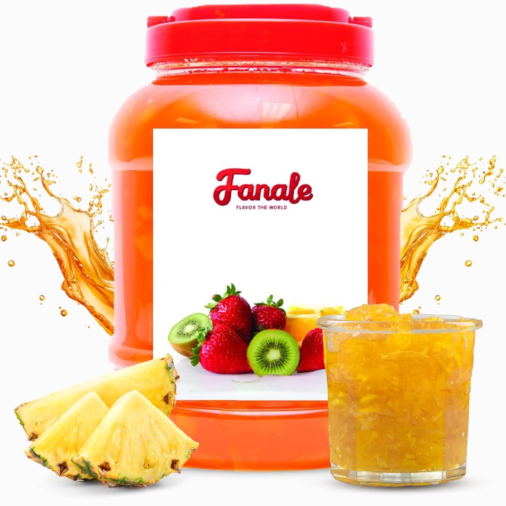 Fanale Premium Flavoring Jam for Bubble Tea | Pineapple Flavor Fruit Jam | for Boba Tea, Smoothie Paste, Slushes, Desserts | 10 pound | JAM002