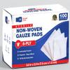 Thick Non-Woven Sterile 3x3 Gauze Pads Pack of 100| 8-ply Sponges| Individually Packed, Soft and Lint-Free Medical Pads for Enhanced Absorption and Wound Care view 2