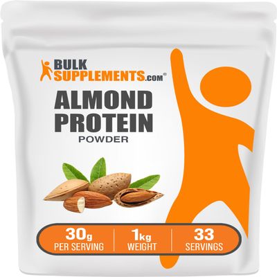 BulkSupplements.com Almond Protein Powder - Plant Based Protein, Almond Powder - Vegan, Gluten Free, & No Sugar, 30g per Serving, 1kg (2.2 lbs) (Pack of 1)