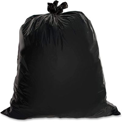 55-60 Gallon Black Trash Bag, 100 Bags, 1.25 Mil Thick, For Commercial Kitchen, Warehouse, Office, Janitorial, Can Liners, Large Garbage Bags
