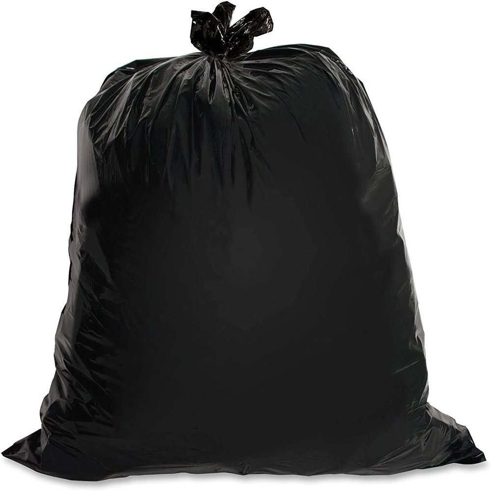 55-60 Gallon Black Trash Bag, 100 Bags, 1.25 Mil Thick, For Commercial Kitchen, Warehouse, Office, Janitorial, Can Liners, Large Garbage Bags
