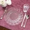 EcoQuality Disposable 6" inch Round Clear Plastic Plates - Glass Like Design Party Plates, Heavy Duty Small Disposable Dessert Plates, Salad Plate, Weddings, Serveware (108 PACK) view 2