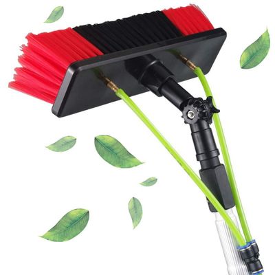 Window Cleaning Pole, 3-12M Photovoltaic Panel Cleaning Tool, Multi-Purpose Water Spray Brush, Extendable Cleaner for Trucks Windows Washing/9M Rod/30Cm Brush Head