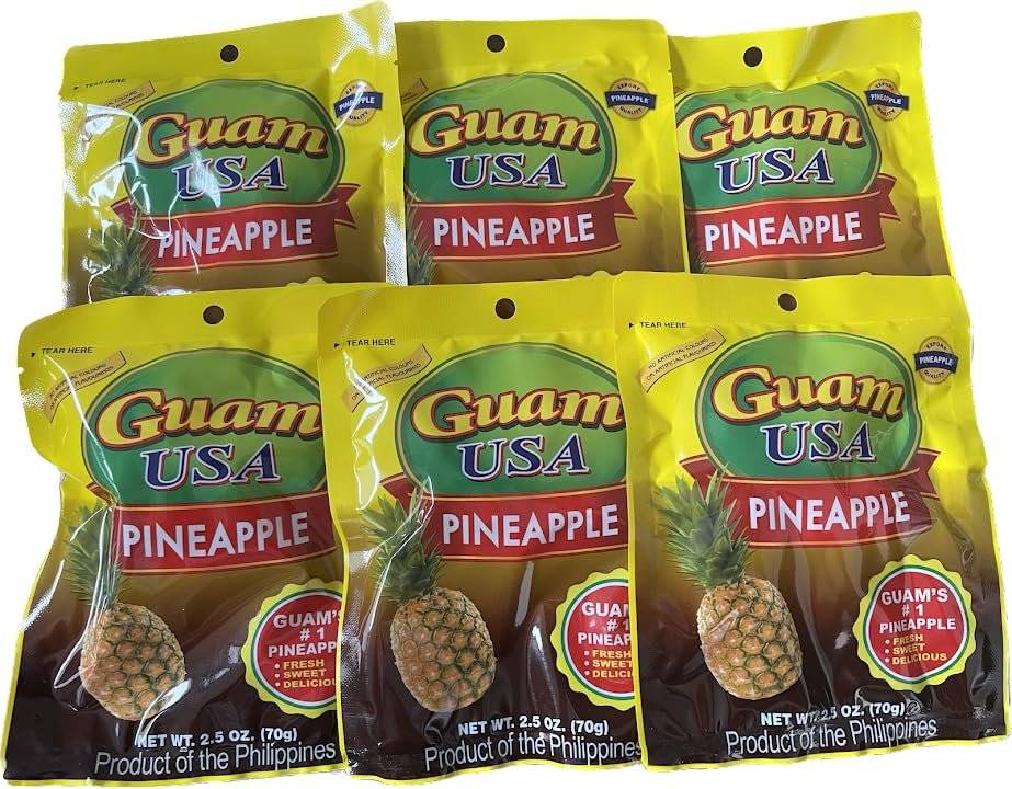 Philippine Dried Pineapples 6 packs X 70g (Guam USA Brand) Freshco Cebu
