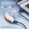 Hearing aids for Seniors, invisible rechargeable hearing aids, suitable for adults with hearing loss, digital hearing aid volume controls (Brown) view 3