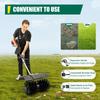 RustyVioum Gas Power Sweeper Hand Held Broom, 52cc 2-Stroke 2.3HP 1.82M Artificial Turf Broom, Aluminum Alloy Walk Behind Sweeper Cleaning Driveway Tools, Leaf Collector Lawn Sweeper, Black & Red view 4