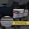 Abstract Multi,Wheelchair Side Bag,Wheelchair Walker Armrest Bags with Cup Holder & Reflective Stripes,Mobility Scooter Walker Rollator Wheelchair Minimalist Geometric Gradient Pink Blue White view 4