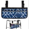 Geometric Blue,Wheelchair Side Bag,Wheelchair Walker Armrest Bags with Cup Holder & Reflective Stripes,Mobility Scooter Walker Rollator Wheelchair Accessories Abstract Minimalist Stripes Modern Decor view 1