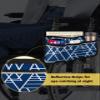 Geometric Blue,Wheelchair Side Bag,Wheelchair Walker Armrest Bags with Cup Holder & Reflective Stripes,Mobility Scooter Walker Rollator Wheelchair Accessories Abstract Minimalist Stripes Modern Decor view 4