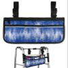 Abstract Blue,Wheelchair Side Bag, Wheelchair Walker Armrest Bags with Cup Holder & Reflective Stripes, Mobility Scooter Walker Rollator Wheelchair Accessories Modern Minimalist Oil Painting Art view 1