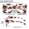 REAVEE 3 Pack Oversized Reading Glasses for Women Large Frame Extra Wide, Blue Light Blocking Readers Stylish Square Thick Eyewear, Black+Leopard Pink+Champagne, 2.5 view 3
