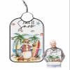 Jolunifun Christma Adult Bib for Adults Men, Women, Washable & Adjustable Terry Cloth Bib with Crumb Catcher Reusable Waterproof Clothing Clothes Protector Apron Rustic Summer Beach Snowman Starfish view 1