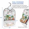 Jolunifun Christma Adult Bib for Adults Men, Women, Washable & Adjustable Terry Cloth Bib with Crumb Catcher Reusable Waterproof Clothing Clothes Protector Apron Rustic Summer Beach Snowman Starfish view 2