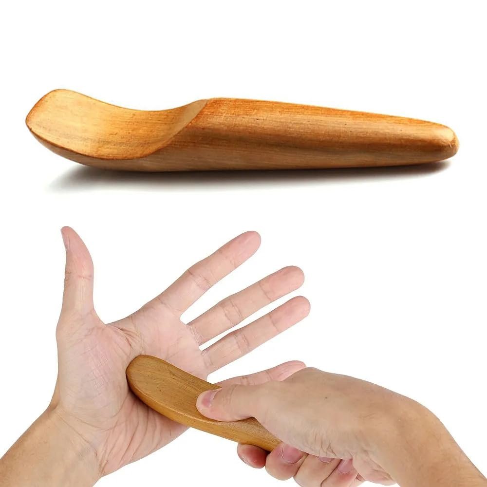 1 PC Wooden Gua Sha Massage Tools Wood Therapy Massage Tools Home Gym Lymphatic Drainage Tool for Anti Cellulite, Maderotherapy