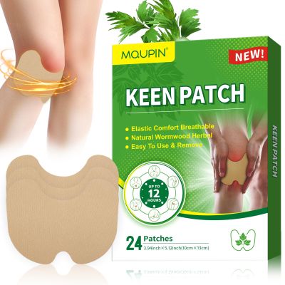 MQUPIN 24Pcs Knee Patches, Natural Kee Pain Relief Arthritis Patch Knee Patches for Pain Relief Bone on Bone for Knee, Back, Neck, Shoulder