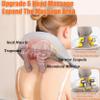 Neck Massager with Heat, Cordless Deep Tissue 4D Kneading Massage, Electric Shiatsu Back Shoulder and Neck Massager, for Neck, Traps, Back and Leg Pain Relief, Gifts for Men Women Mom and Dad, Blue view 3