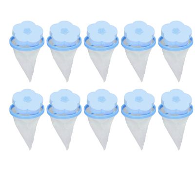 10Pc er-Type W shing M chine Flo ting Lint Mesh B g H Filter Net Pouch, Flo ting pet Fur C tcherFlo ting W shing M chine Filter W sher Lint Tr p(B)