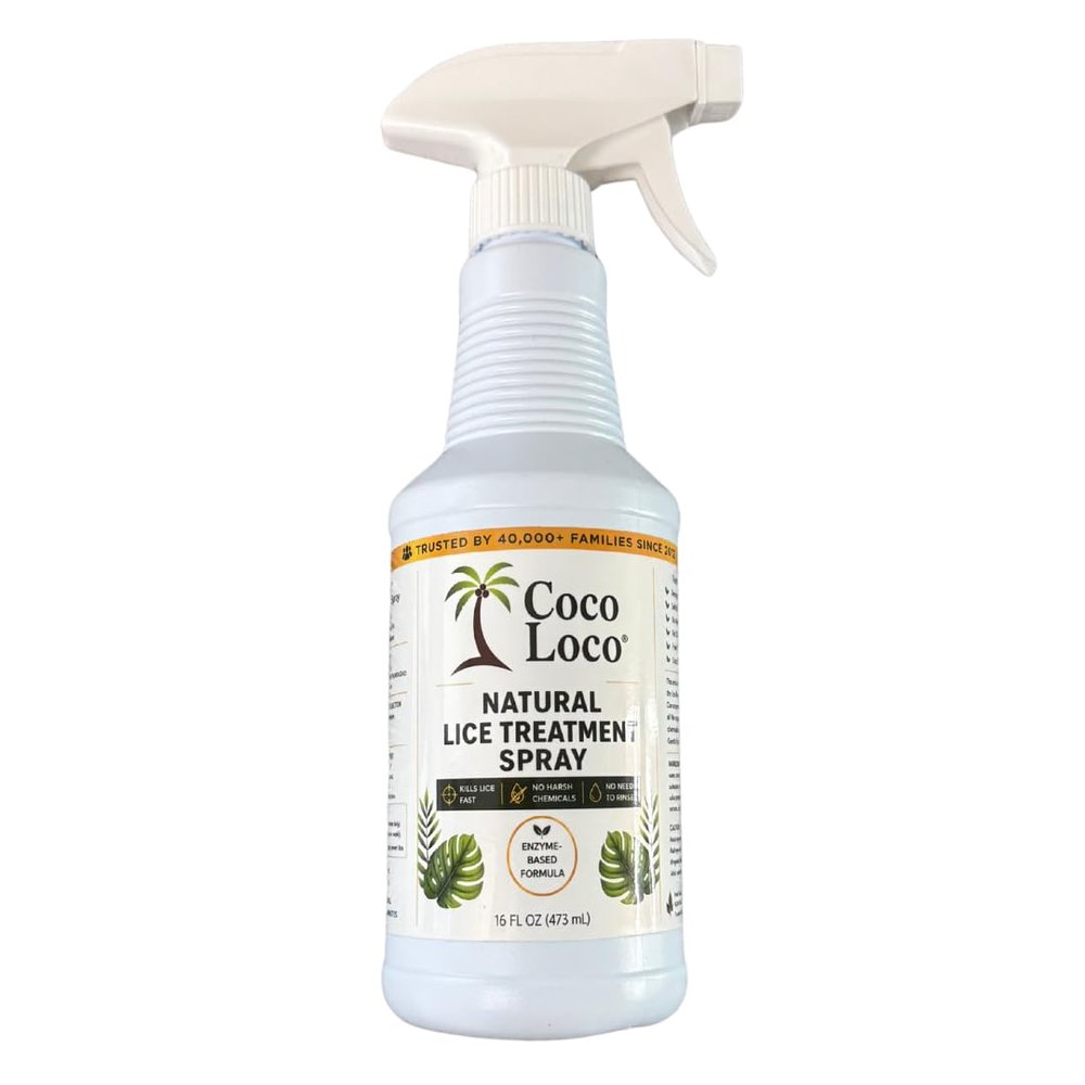 Coco Loco Leave-in Hair Care Spray for Lice Support Non-Toxic, Enzyme-Based Formula Helps Loosen Nits No Rinse 16 oz