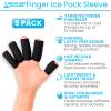 Arctic Flex Finger Ice Pack Sleeve - (5 Pk) Compression Sleeves for Arthritis, Trigger Finger & Pain Relief - Hot and Cold Gel Therapy Treatment for Joints & Thumb - Support Wrap for Swelling view 2