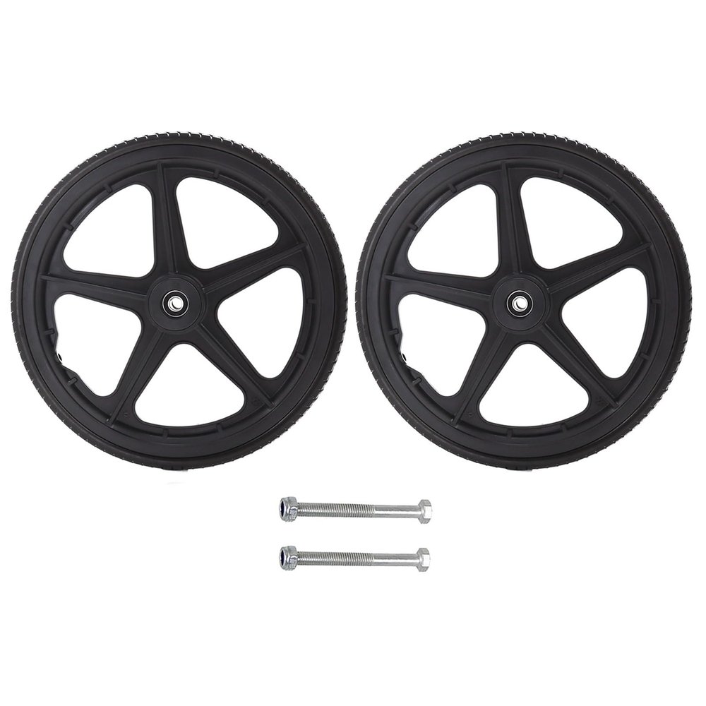 14inch Wheelchair Rear Wheel Assembly(2 Pcs), 14x1.75 Solid Tire Replacement Parts for Most Manual Wheelchairs and Standard Wheelchairs