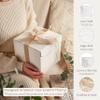 Boxes Craftory Set of 10 Gift Boxes for Presents (7.87 x 7.87 x 7.08 inch) - Ideal for Christmas, For Clothes, Bridesmaid Proposal - White Leather view 3