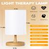 OYADISIIOP Light Therapy Lamp, 10000 Lux Daylight Lamp with 3 Color Temperatures, Adjustable Brightness, Timer & Memory Function, Sunlight Lamp with Remote Control(Grain Base White Shade) view 2
