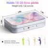 Gerkia Dental Floss Portable Case, Easy to Store Floss Picks of Various Sizes, Portable Dental Floss Dispenser is Perfect for Travelling, Hotels, Dinners, Appointments.Coloured Marble view 2