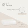 Boxes Craftory Pack of 10 Gift Boxes for Presents (13.77 x 11 x 3.14 inch) - Ideal for Bridesmaid Proposal Boxes and Wedding Gift Boxes | White Leather view 2