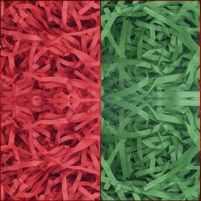 Jremreo 8 oz / 250g Christmas Grass Basket Filler Bulk, Red Green Crinkle Cut Paper Shred Fillers for Xmas Gift Box, Basket, Gift Stuffing Birthday Wedding Anniversay Baby Shower Decorations