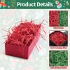 Jremreo 8 oz / 250g Christmas Grass Basket Filler Bulk, Red Green Crinkle Cut Paper Shred Fillers for Xmas Gift Box, Basket, Gift Stuffing Birthday Wedding Anniversay Baby Shower Decorations view 3