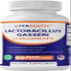 Vitamatic Lactobacillus Gasseri - 12 Billion per DR Capsule - 60 Count - Digestive Support - Made with Prebiotic Inulin Fiber view 1
