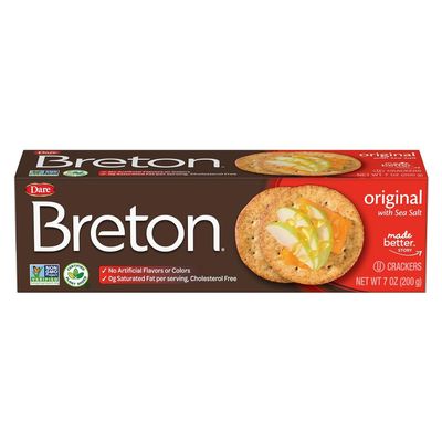 Breton Original Crackers with Sea Salt 7 oz. (Pack of 6)